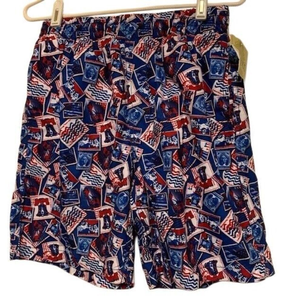ISLANDER SIZE SMALL USA STAMP SWIM TRUNKS NWT